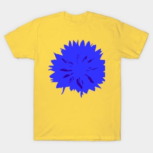 Cornflower Royal Blue Flower Abstract T-Shirt